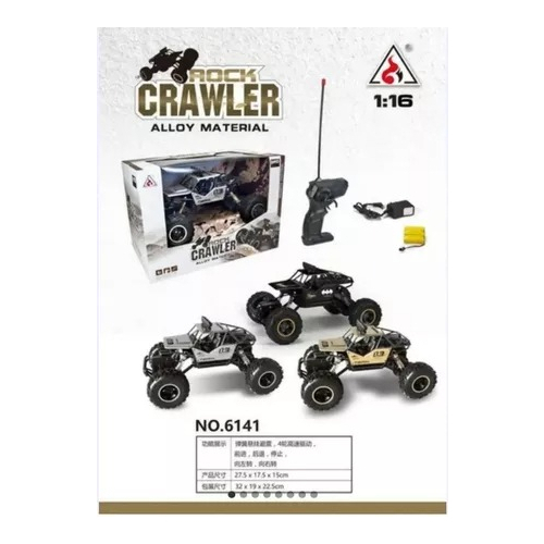 Carrinho Rock Crawler Rc 4x4 Off Road 1 16 Bateria Reserva