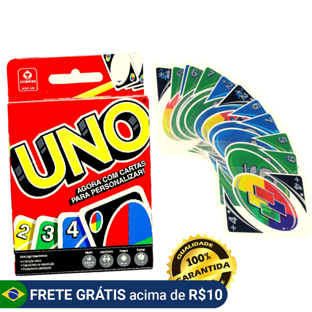Jogo de Cartas - Uno All Wild - Uno - 112 cartas - 02 a 10 Jogadores -  Mattel