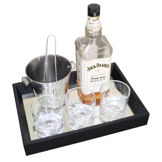 Bandeja Espelhada Decorativa para Maquiagens Joias Perfumes Quarto Lavabo Banheiro 30x20cm