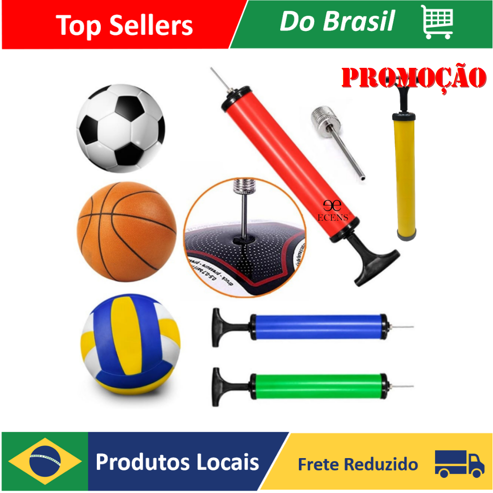 EC-202201 MINI Bomba De Encher Bolas de Futebol Futsal Futevôlei Basquete Boia Colete Manual