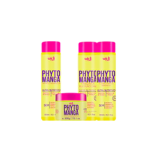 Kit 4 produtos Phyto Manga: Shampoo, Condicionador, Máscara, Finalizador Widi Care