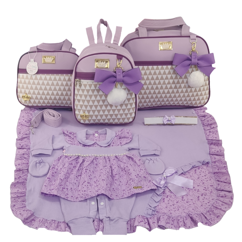 Kit Bolsa Maternidade Menina Varias Cores Luxo + Saida Maternidade Kit ...