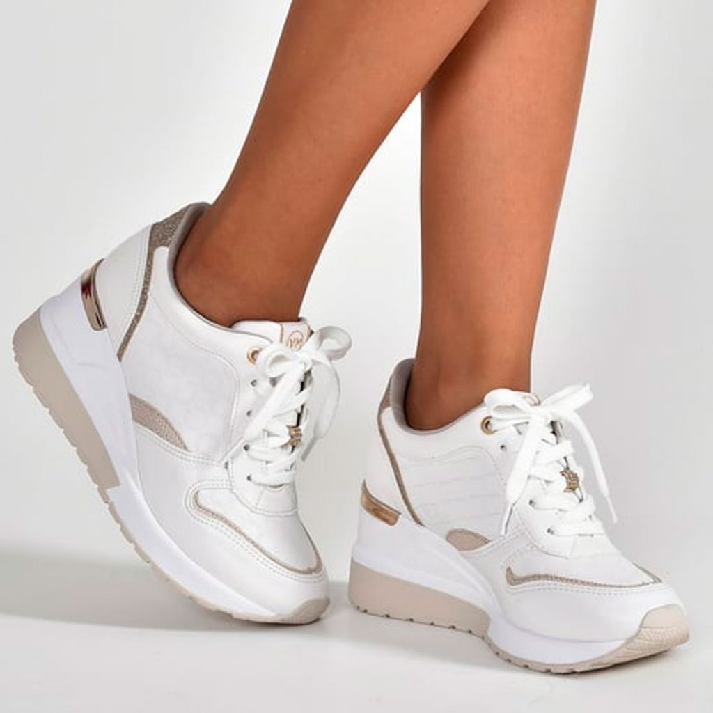 Tênis Feminino Casual Salto Alto Sneaker