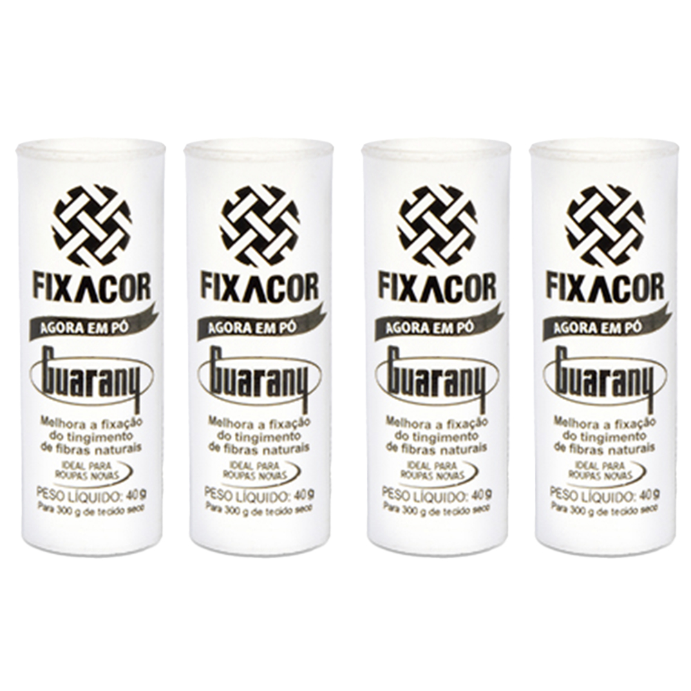 Kit Fixador De Tinta Tecido Fixacor 40g Guarany - 4 unidades | Shopee ...