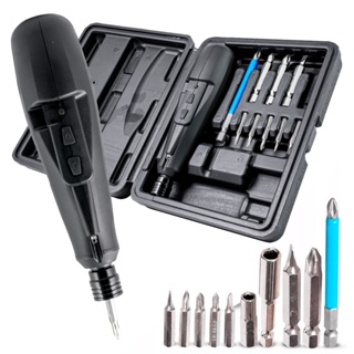Mini Parafusadeira Portátil Elétrica E Manual Sem Fio Com 9 Bits Bivolt