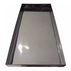 Kit C/3 Bandejas Em Inox Para Estufas De Salgados 17x40x02cm