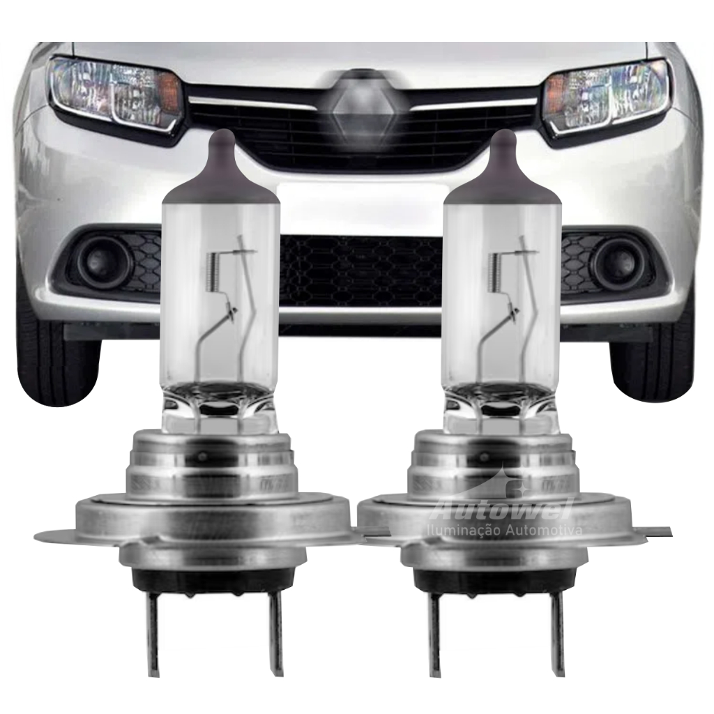 Lâmpadas Farol Baixo Sandero Logan Duster 2014 2015 2016 2017 2018 2019 2020 2021 2022