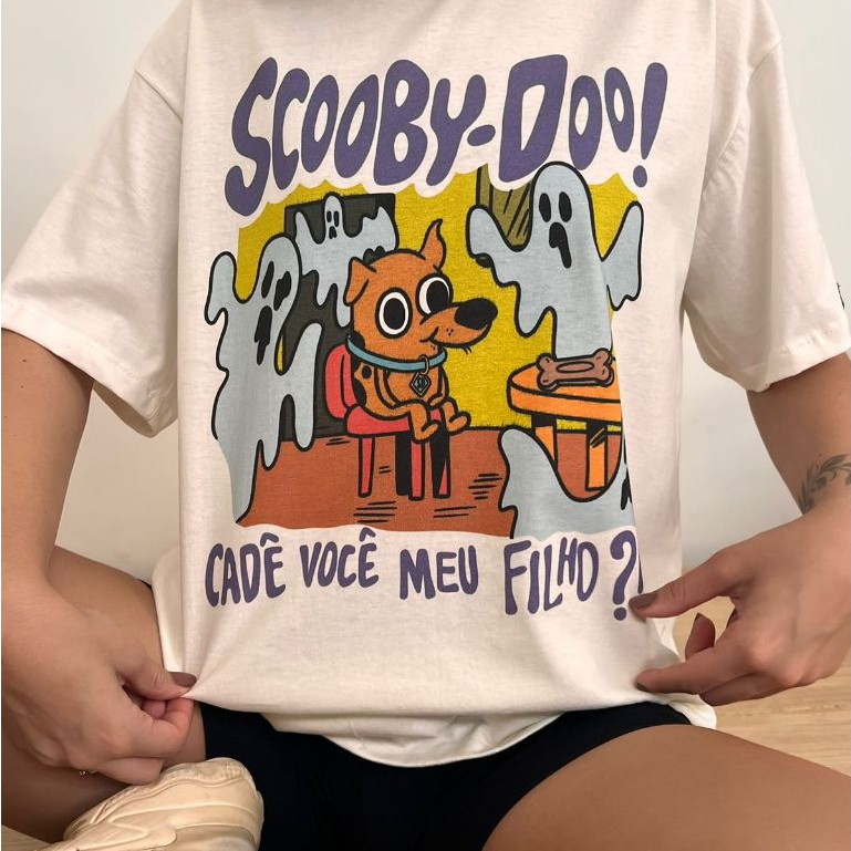 Camiseta Scooby Doo Cadê Você - Off-White