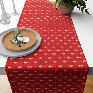 Toalha de Mesa Retangular Para 6 Lugares Xadrez Vermelho 1.45m x