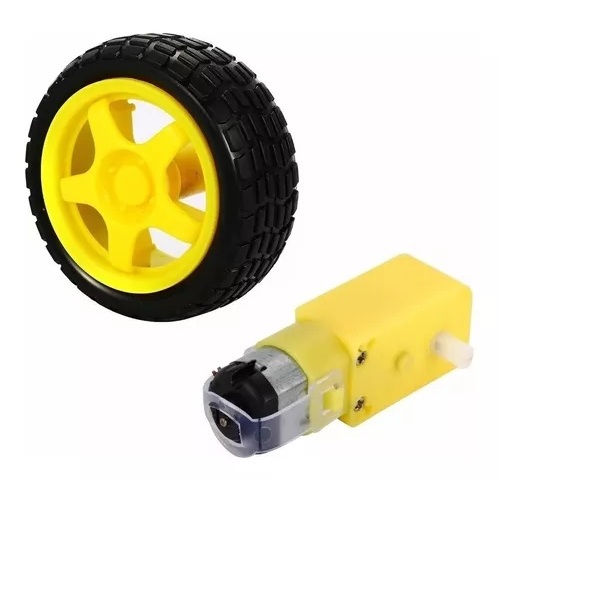 Roda Pneu Motor Dc 3 A 6v Com Redução Robótica Arduino Carro | Shopee ...
