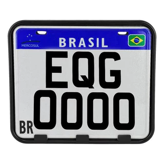 Suporte Moldura Placa Moto Anti Quebra Grande Mercosul 20×17 CM