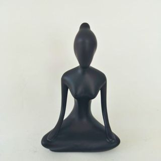 Estátua Posição Yoga Asana Decoração Para Espaço de Meditação