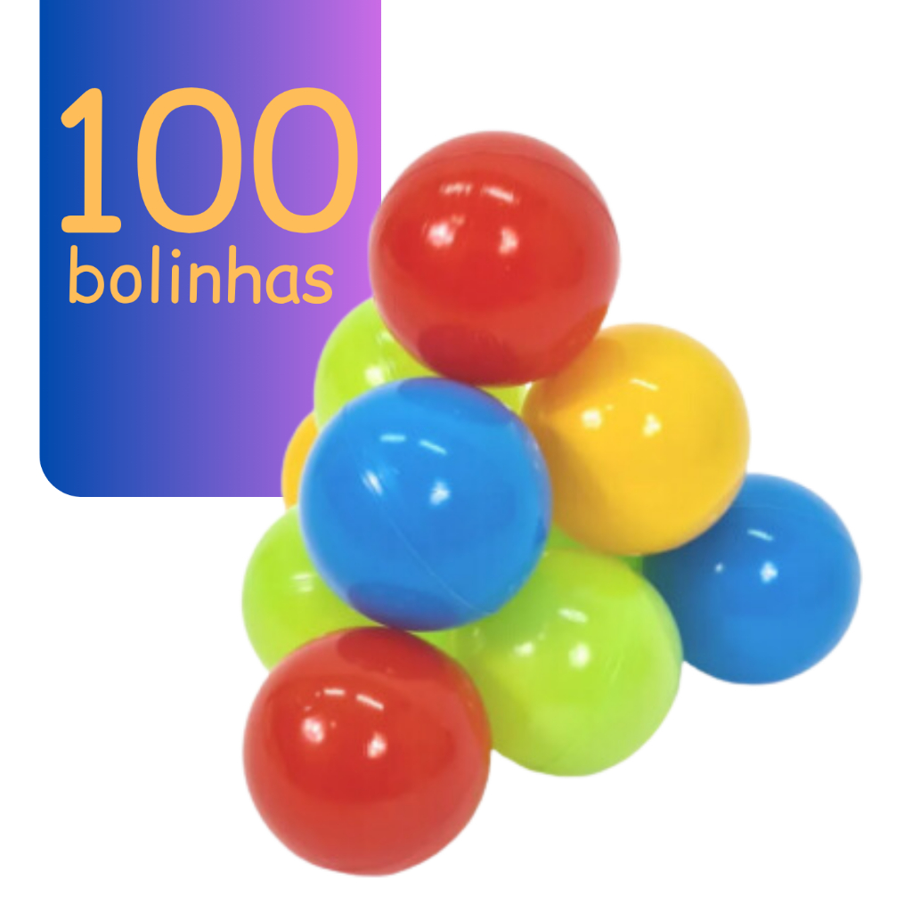 Bolinha De Piscina 100 Un. Coloridas Plástica Para Criança 70mm Resistente