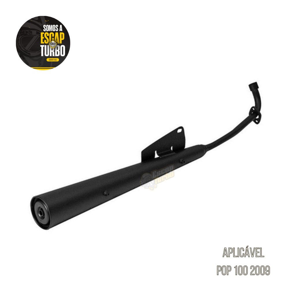 Escapamento Pop 100 09 Em Diante Modelo Orig. Fortuna Preto
