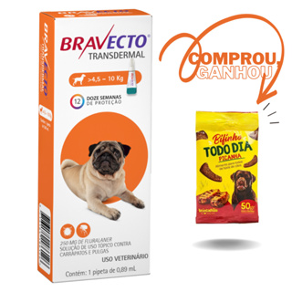Bravecto Transdermal Cães de 4.5 até 10kg Bravecto para Cães, 4.5
