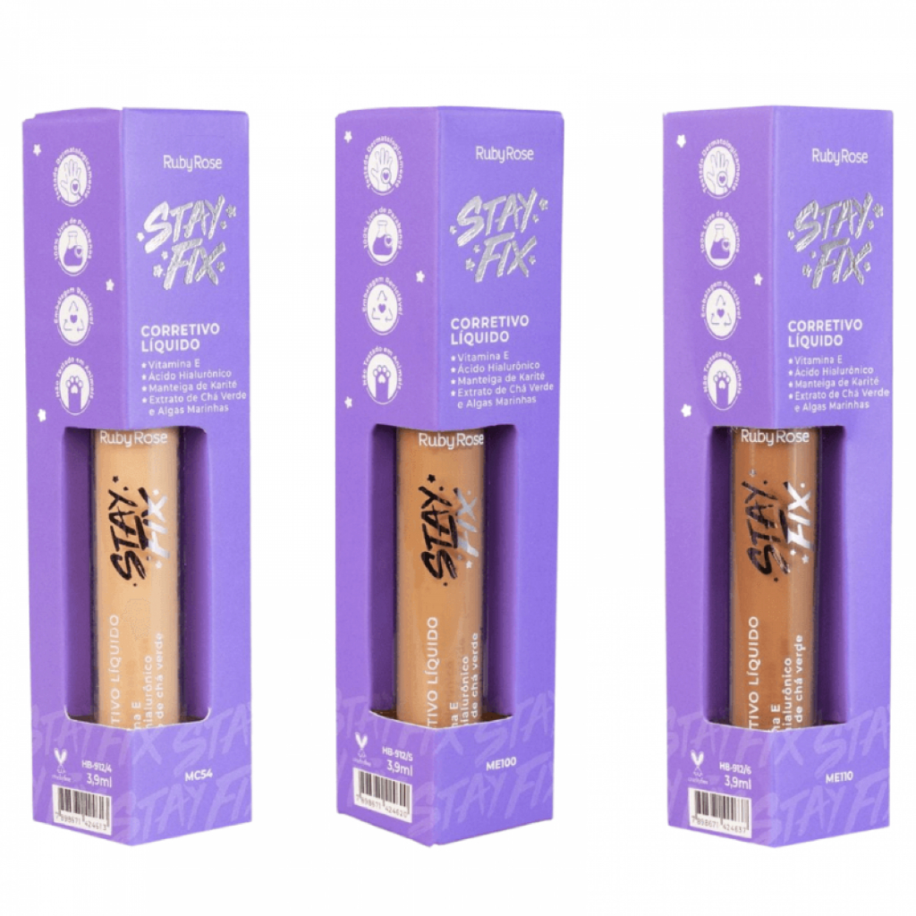 Corretivo Líquido Stay Fix 3,9ml - Ruby Rose | Shopee Brasil