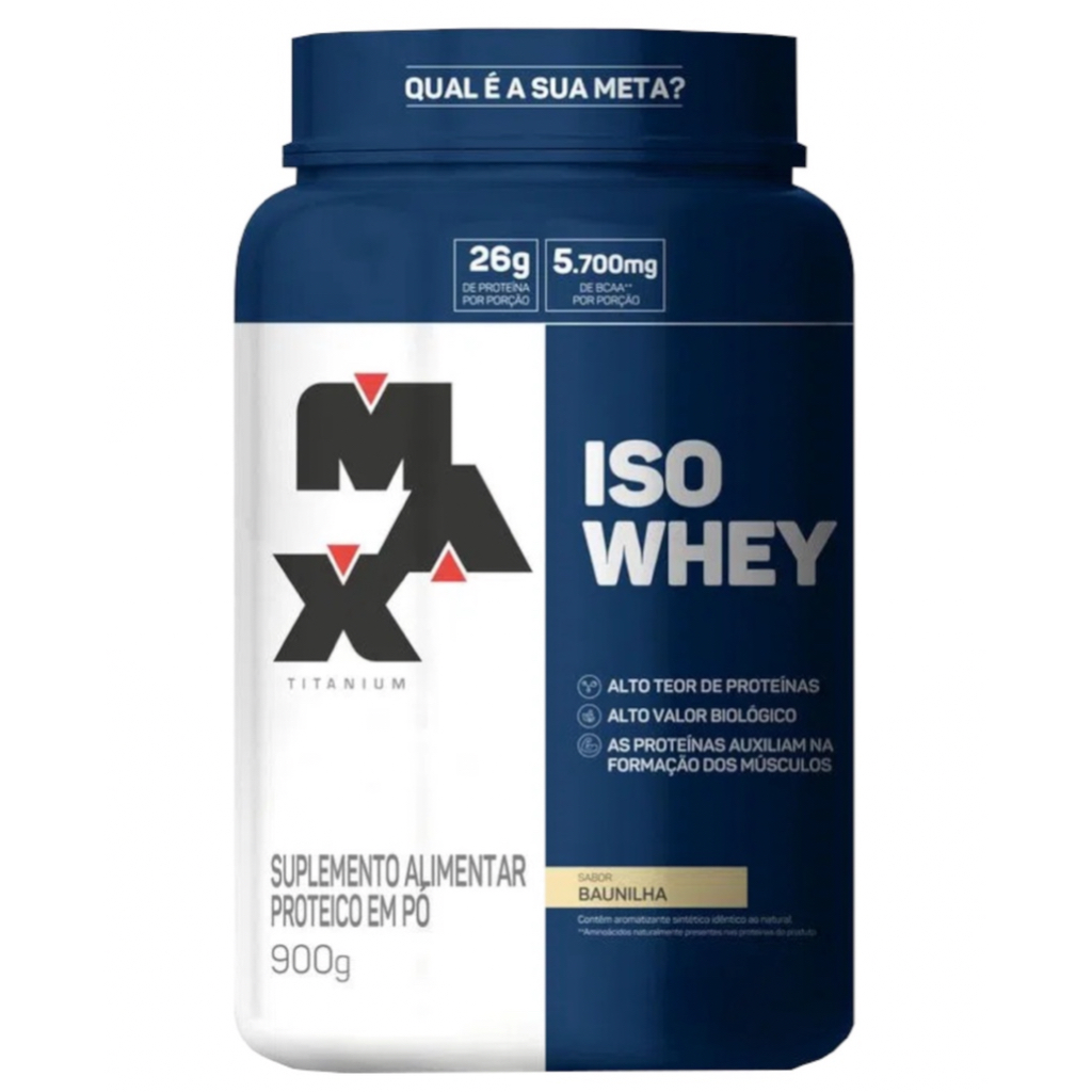 Whey Protein Isolado Baunilha Max Titanium Iso Whey 900g