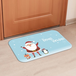 Tapete Emborrachado para Quarto, Sala e Entrada - 35X60 - 2mm - BOAS VINDAS NATAL GELADO