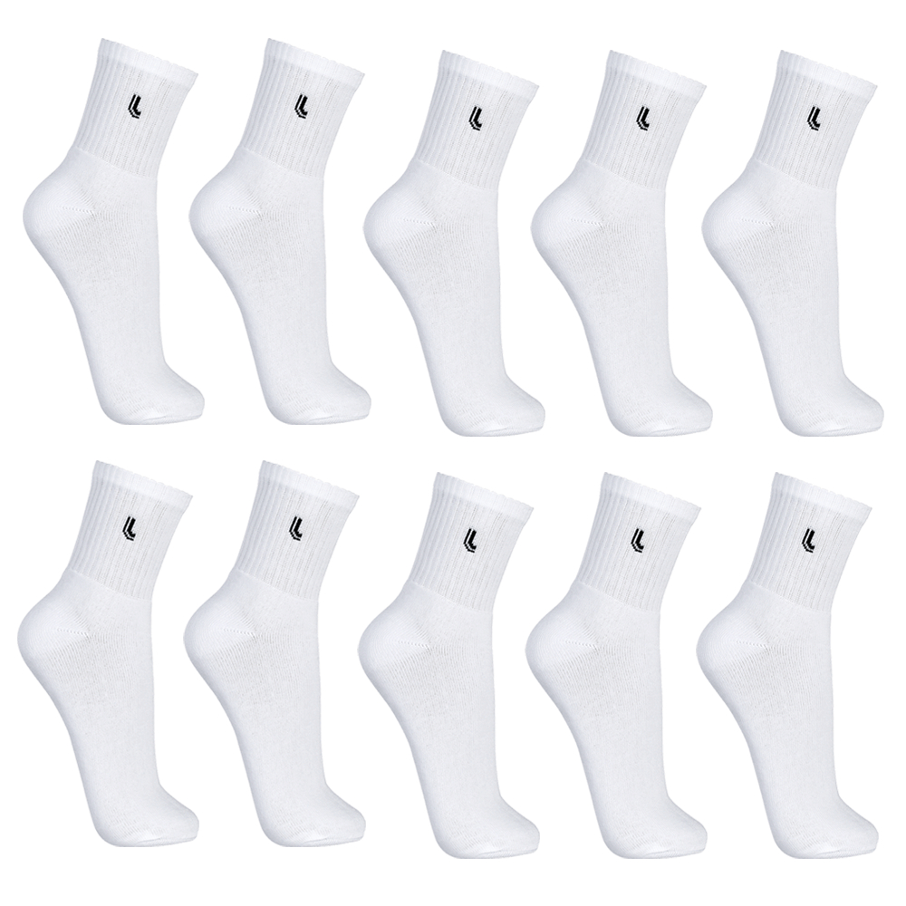 Kit 10 Pares Meias Lupo Original Cano Alto Longo Algodão Masculino Feminino Atacado
