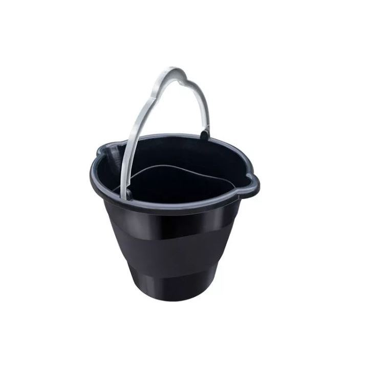 Kit 2 Baldes P Limpeza Bico Duplo Plástico 10 Litros Preto