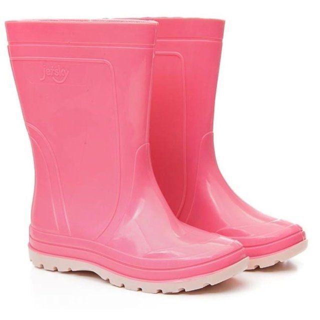 Bota Galocha Borracha Infantil Rosa Chuva Grendene Kids Jetsky