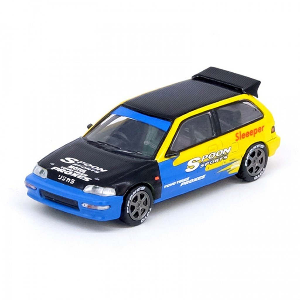 Inno64 IN64-EF9-SPTR 1/64 HONDA CIVIC EF9 SPOON LIVERY TUNED BY TODA RACING JAPAN DIECAST SCALE MODEL CAR