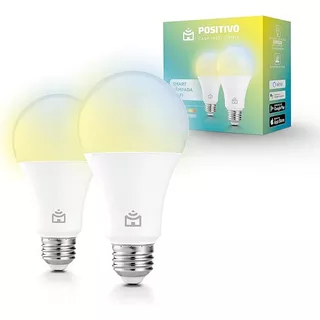 Kit 2 Smart Lâmpada Wi-fi Positivo Inteligente 9w Bivolt Rgb - Compativel com Alexa