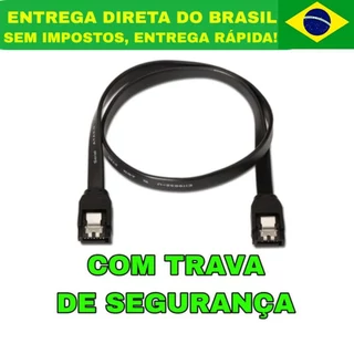 Cabo sata de dados 50cm com trava de segurança para ssd ,hd ,dvd 3.0 6gb/3