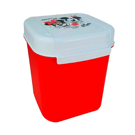 Tupperware Visual Box Mini Retangular Alto Mickey e Minnie 1,2 litro ...