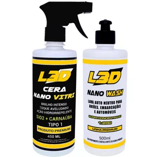 Cera Automotiva Cristalizadora Com Shampoo Automotivo De Alto Rendimento L3D