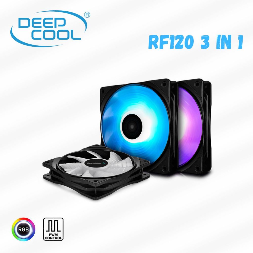 KIT 3 FANS RF 120 FS 1500 RPM COM PWM LED RGB THREE-COLOR | Shopee Brasil