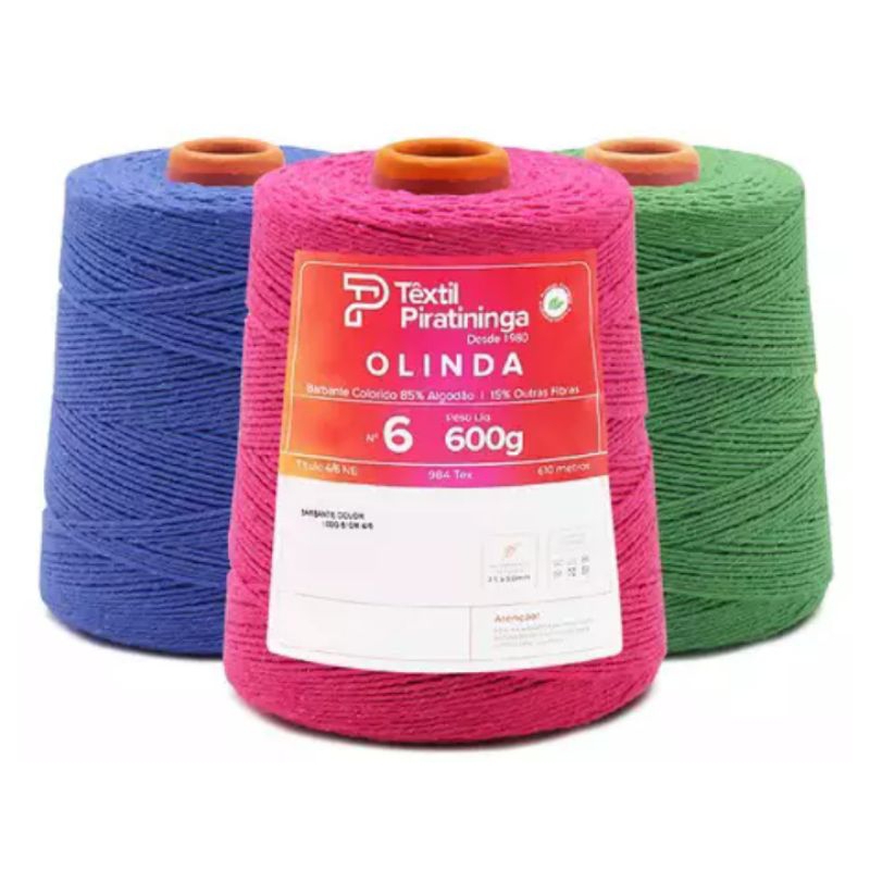 Barbante Têxtil Piratininga Olinda Colorido N.06 600g 610mts