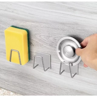 Aço inoxidável Suporte Porta Esponja para bucha de pia Prateleira de cozinha inox