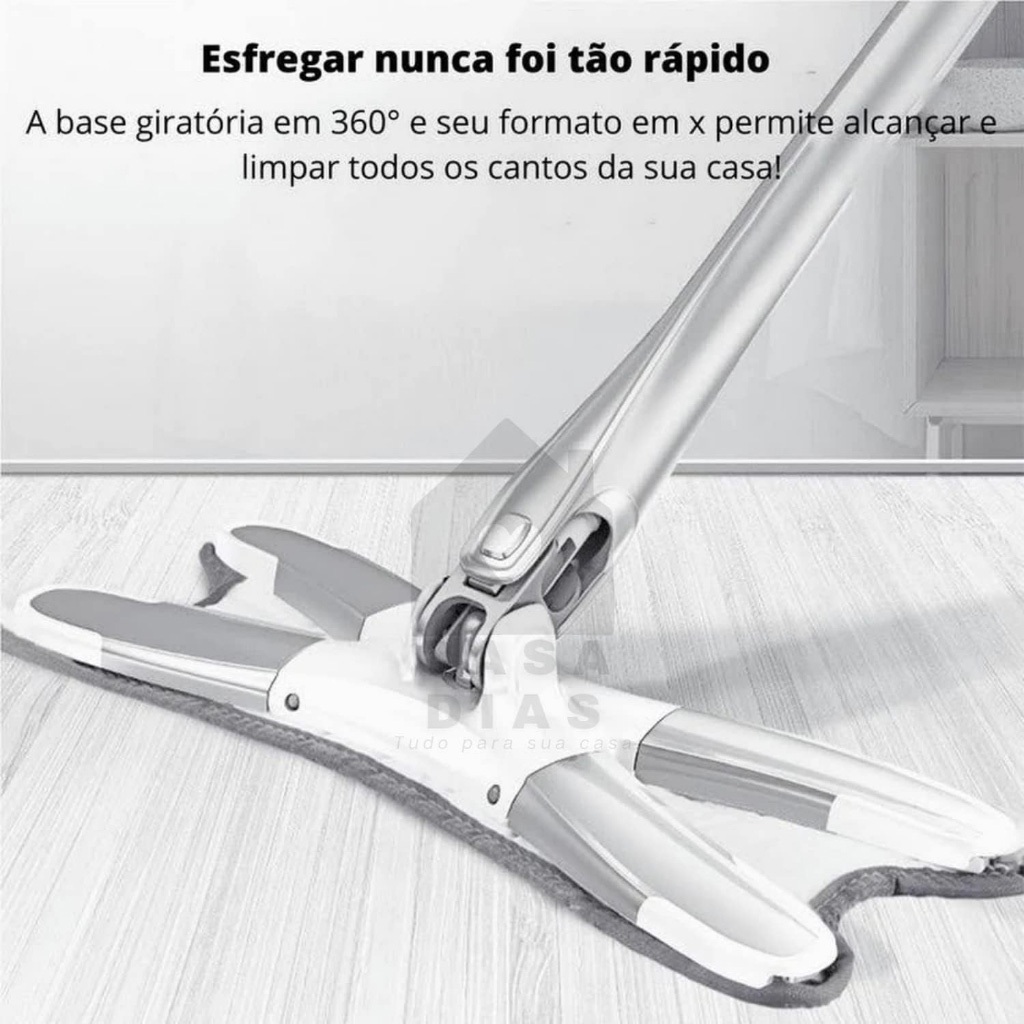 Rodo Mop Esfregão Limpeza Giratório Multiuso Xmop Lava Chão Qualidade ...