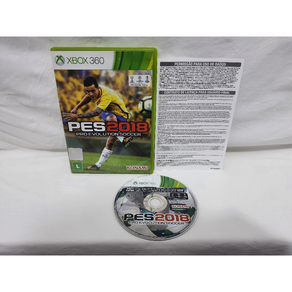 Jogo PES 2018 Xbox 360 Mídia Física Original (Lacrado)