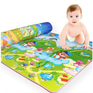 Tapete de Atividades Térmico 120x90 Infantil Emborrachado Educativo Bebê Crianças Tatame Dobrável Estampas Divertidas