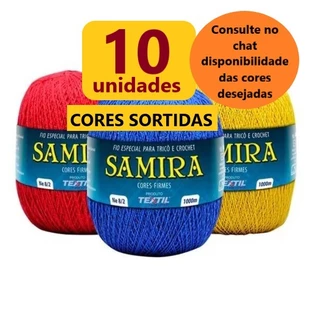 KIT c/ 10 Linha Fio Samira São João 1000 metros CORES SORTIDAS
