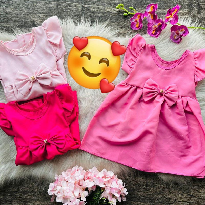 Vestido Sorvetinho Rosa - Loja virtual de roupas de bebê de 0 à 2 anos em  tricô e malha