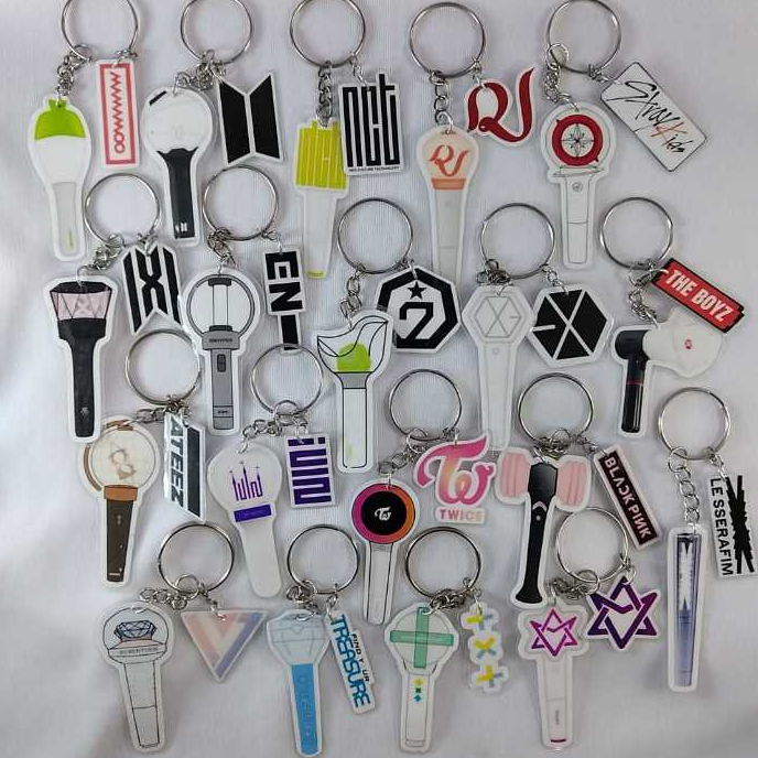 Chaveiro Plastificado Lightstick Kpop