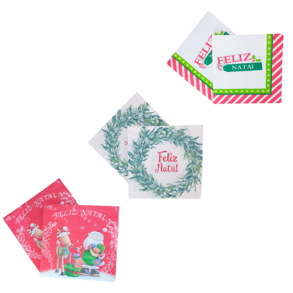 Guardanapo de Papel Decorado Natalino 20 unid.
