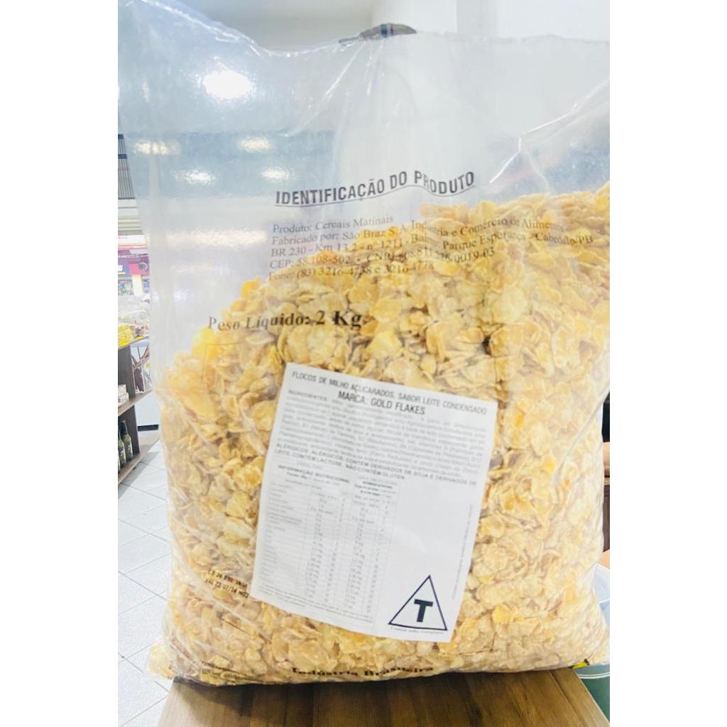 Sucrilhos sabor Leite condensado / Gold Flakes Pacote 2kg
