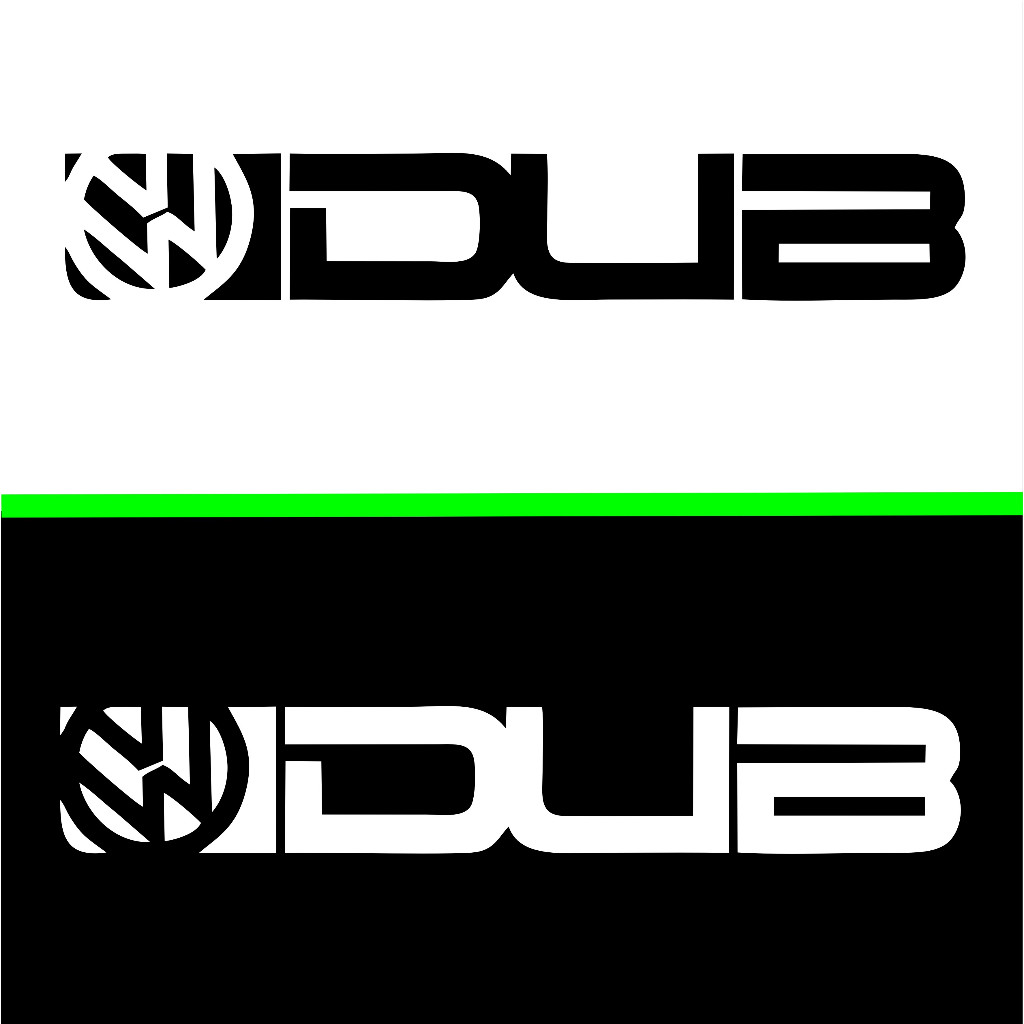 Adesivo Vw Dub - Pequeno - Adesivos Carro Volkswagen Tuning | Shopee Brasil