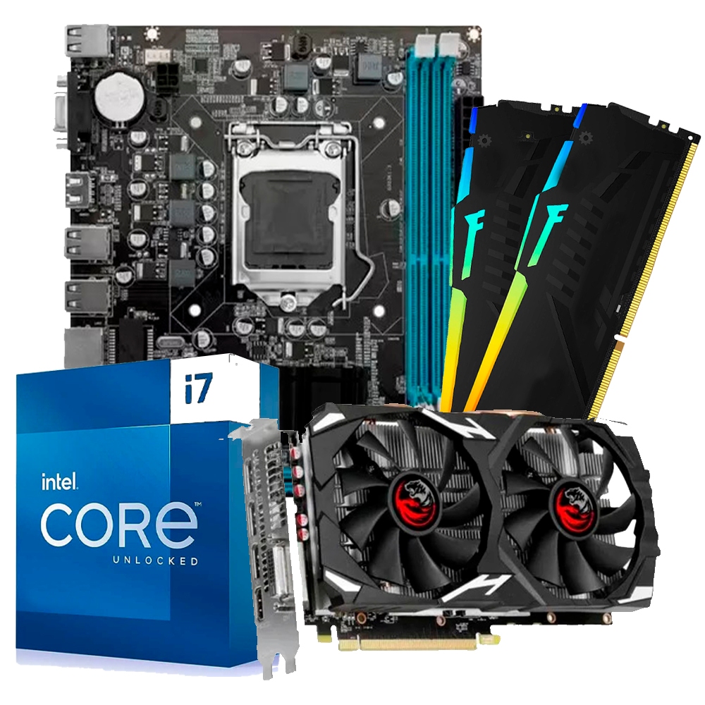 Kit Upgrade Gamer intel core i7 com 8gb de ram e placa de video Nvidia DDR5 Roda GTA RP, Fortnite, CS go