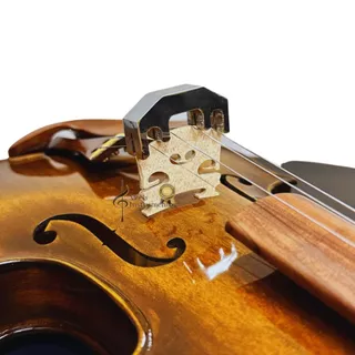Surdina para Violino 4/4 Metal Cromada Modelo Garfo