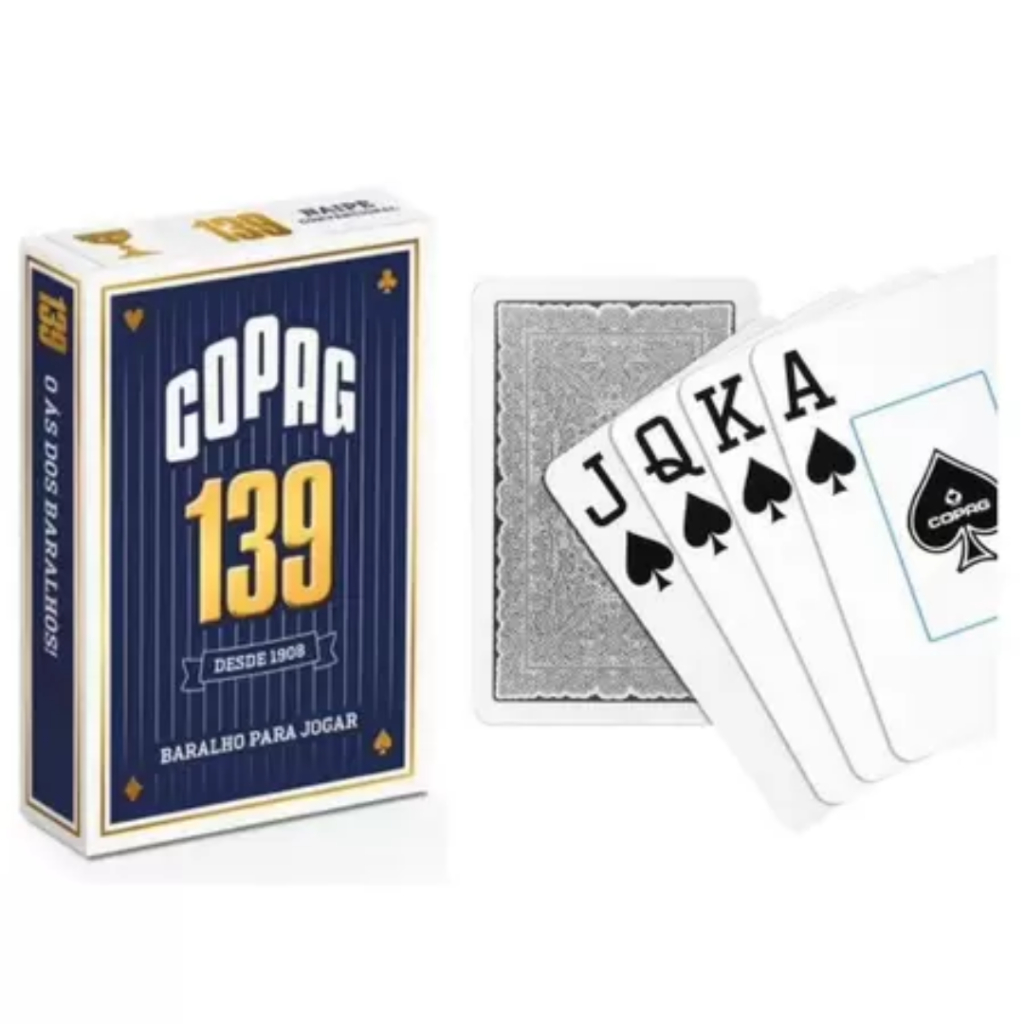 Jogo De Baralho Dourado Cartas Douradas Truco Poker Pibe 21