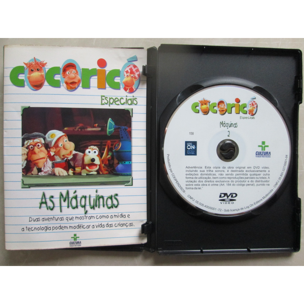 DVD - COCORICÓ / Especiais / As Máquinas / Mídia do DVD DVD - COCORICÓ / Especiais / As Máquinas / Mídia do DVD