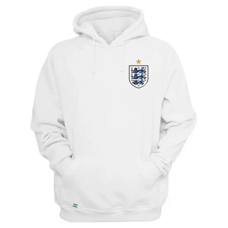 Jaqueta Casaco Moletom Canguru Blusa de frio da Seleção da Inglaterra England com capuz masculina feminina unissex