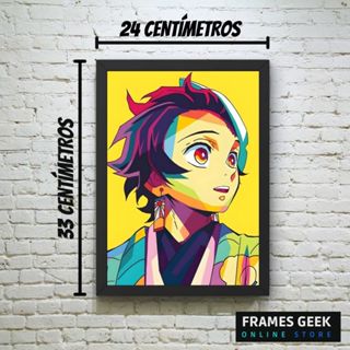 Quadro Decorativo Demon Slayer Desenho Anime Salas Quartos Decorações Com  Moldura G01