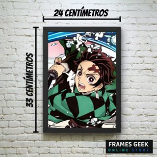 Quadro Decorativo Demon Slayer Desenho Anime Salas Quartos Decorações Com  Moldura G01