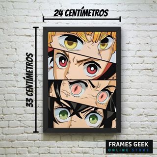 Quadro Decorativo Demon Slayer Desenho Anime Salas Quartos Decorações Com  Moldura G01